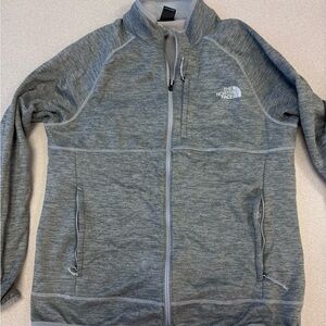 The North Face Gray Lightweight Shirt Jacket with Stand-Up Collar